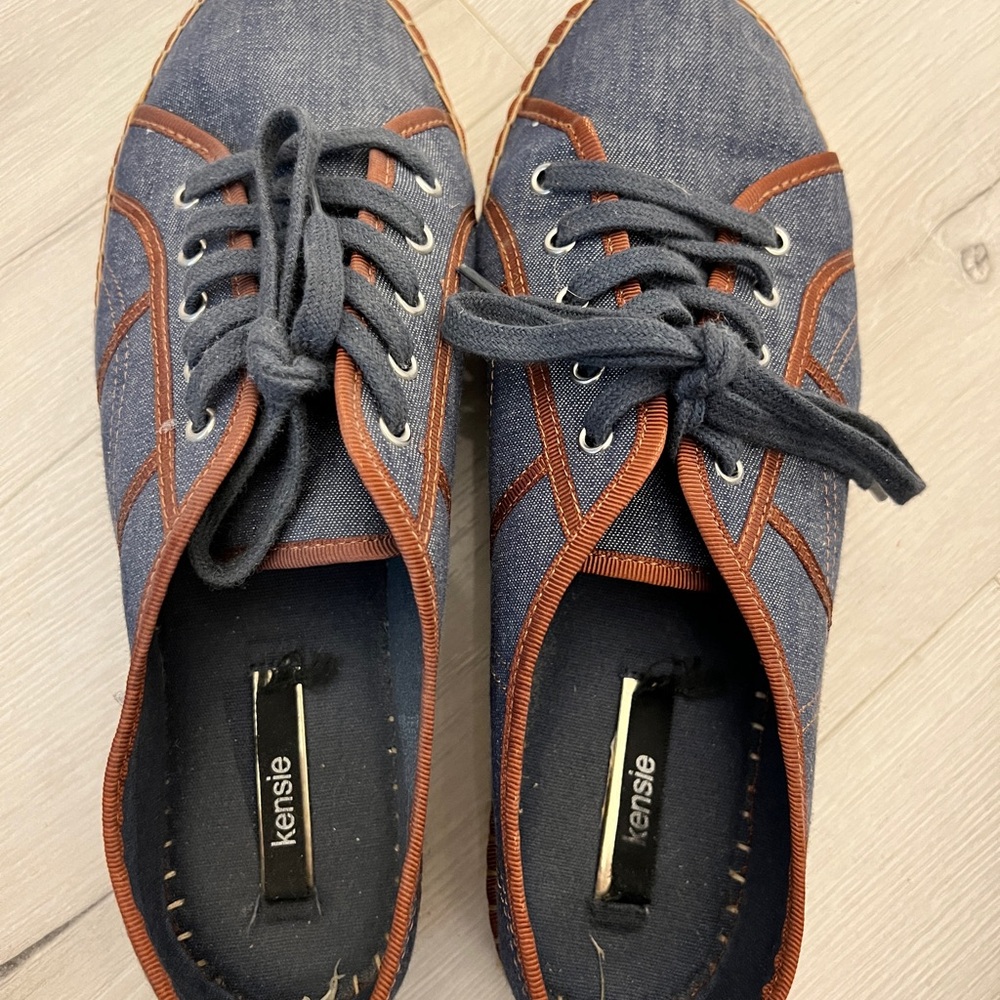Kensie Women’s Blue and Rust Color Espadrille Casual Sneakers